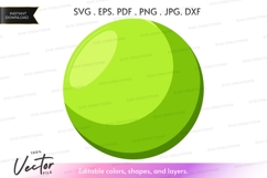 Green tennis ball vector clipart Product Image 1