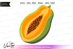 Vector clipart of a papaya Product Image 1
