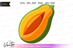 Vector clipart of a papaya Product Image 1