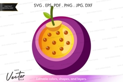 Passion fruit vector clipart Product Image 1