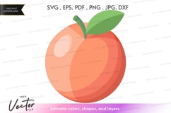 Peach vector clipart Product Image 1