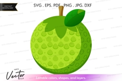 Green jackfruit vector clipart Product Image 1