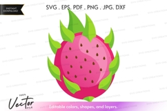 Pink dragon fruit vector clipart Product Image 1