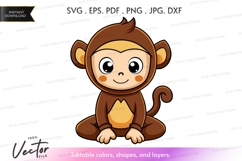 Cute monkey sitting Product Image 1