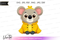 Cheerful mouse in a yellow raincoat Product Image 1