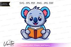 Koala reading book Product Image 1
