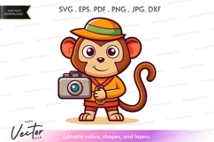 Adventurous monkey with camera Product Image 1