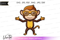 Cool monkey with sunglasses Product Image 1