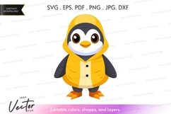 Cute penguin in a yellow jacket Product Image 1