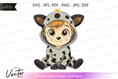 Cute child in dalmatian costume Product Image 1
