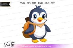 Adventurous penguin with backpack Product Image 1