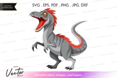 Vector silhouette of a dinosaur Product Image 1