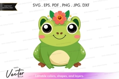 Cute frog with flower crown Product Image 1
