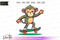 Monkey skateboarding Product Image 1