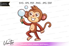 Playful monkey blowing bubbles Product Image 1