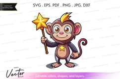 Magical monkey with star wand Product Image 1