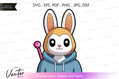 Adorable bunny in hoodie Product Image 1
