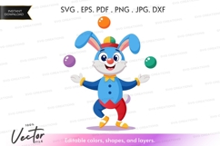 Juggler rabbit vector silhouette Product Image 1
