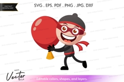 Vector silhouette of a happy clown Product Image 1