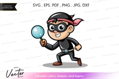 Detective monkey vector silhouette Product Image 1