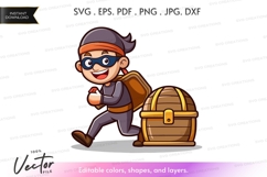 Pirate with treasure chest Product Image 1