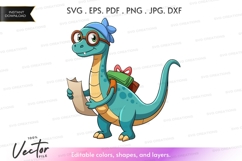 Study dinosaur vector clipart Product Image 1