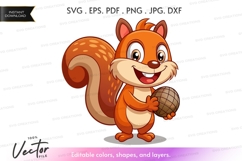 Happy squirrel with acorn Product Image 1