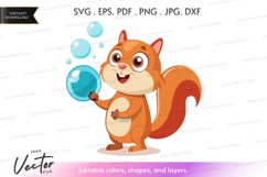 Playful squirrel blowing bubbles Product Image 1