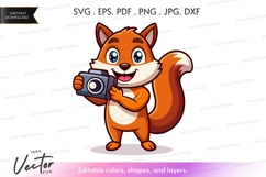 Photographer squirrel vector clipart Product Image 1