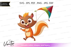 Happy squirrel flying kite Product Image 1
