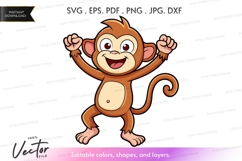 Happy monkey clipart Product Image 1