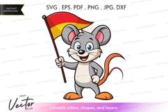 Mouse holding german flag Product Image 1