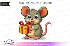 Happy mouse with gift box Product Image 1