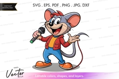 Singing mouse vector clipart Product Image 1