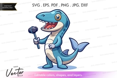 Cartoon dinosaur with hammer Product Image 1
