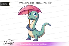 Cute lizard with umbrella Product Image 1