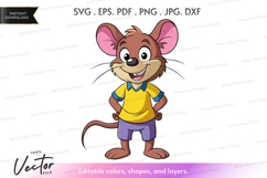 Cartoon mouse in casual attire Product Image 1