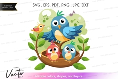 Birds singing in a nest Product Image 1