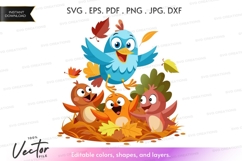 Autumn birds vector clipart Product Image 1