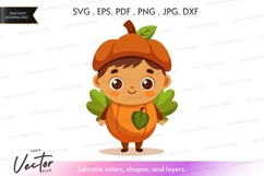 Autumn elf vector clipart Product Image 1
