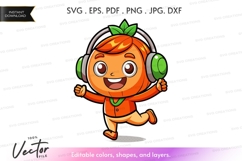 Pumpkin character listening to music Product Image 1