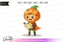 Pumpkin adventurer vector clipart Product Image 1
