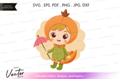 Autumn fairy with umbrella Product Image 1
