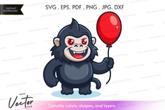Vampire gorilla with balloon Product Image 1