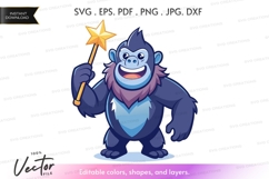Happy gorilla with magic wand Product Image 1