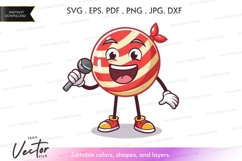 Singing candy character vector clipart Product Image 1