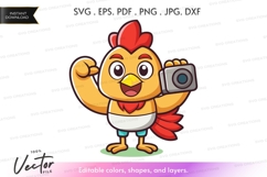 Happy chicken taking a selfie Product Image 1