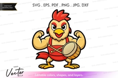 Musical rooster vector clipart Product Image 1