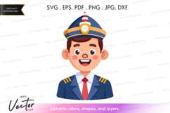 Happy pilot - vector clipart Product Image 1