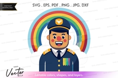 Jovial pilot under rainbow Product Image 1